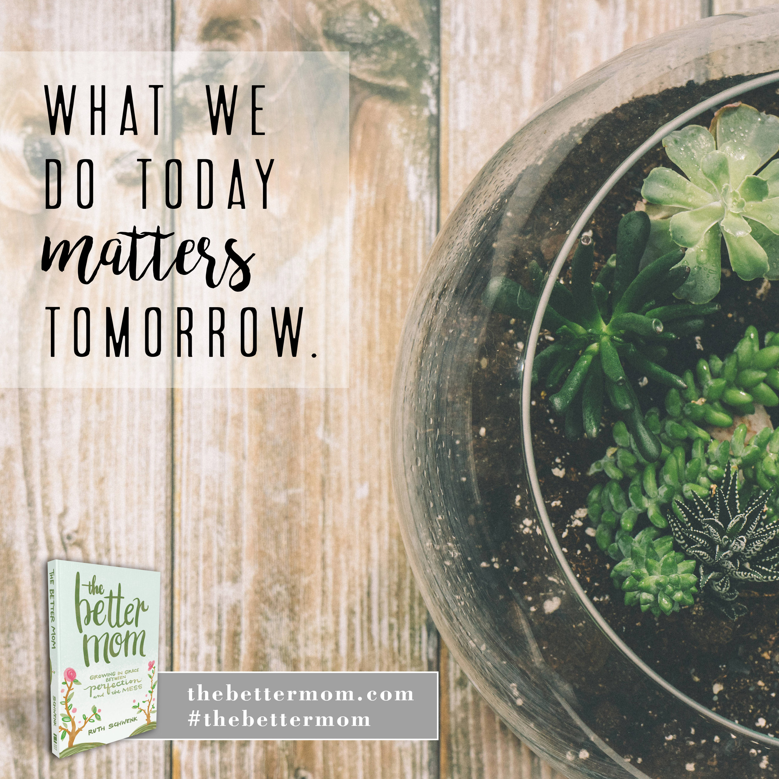  The mundane moments of motherhood can sometimes leave us feeling lost,&nbsp;alone and insignificant.&nbsp;As moms, we need to be faithful today, trusting God for tomorrow. What we do may feel unseen, but the truth is what we do today matters tomorro