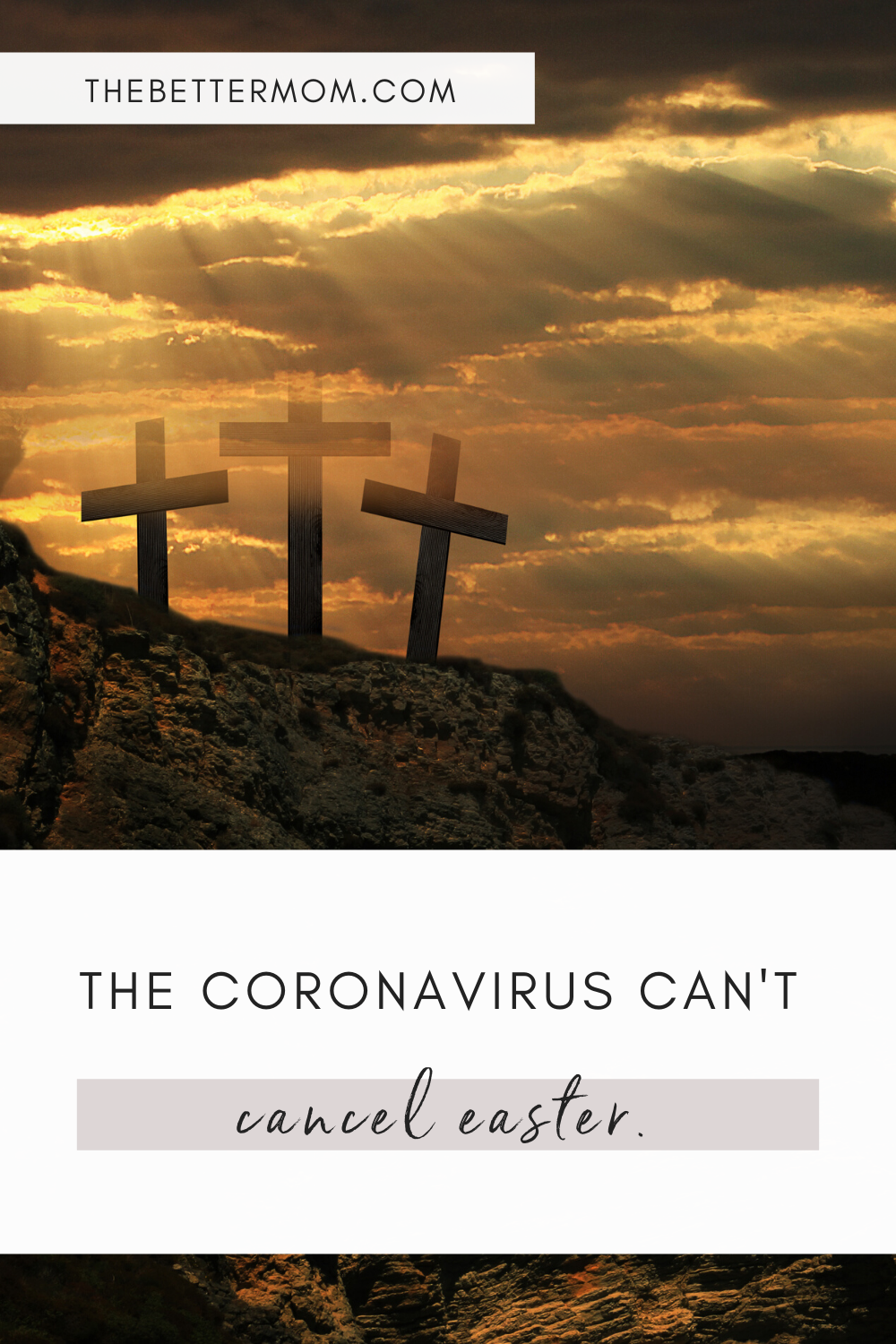 EASTER IS NOT CANCELLED!! Because of COVID-19, churches around the world won't be able to meet for Easter, but the Resurrection defeated death, disease, and uncertainty. So even though Easter may look different this year, what Jesus accomplished is worth celebrating!