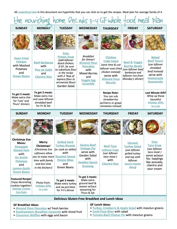 Monthly Whole Food Meal Plan – December 2023 — The Better Mom