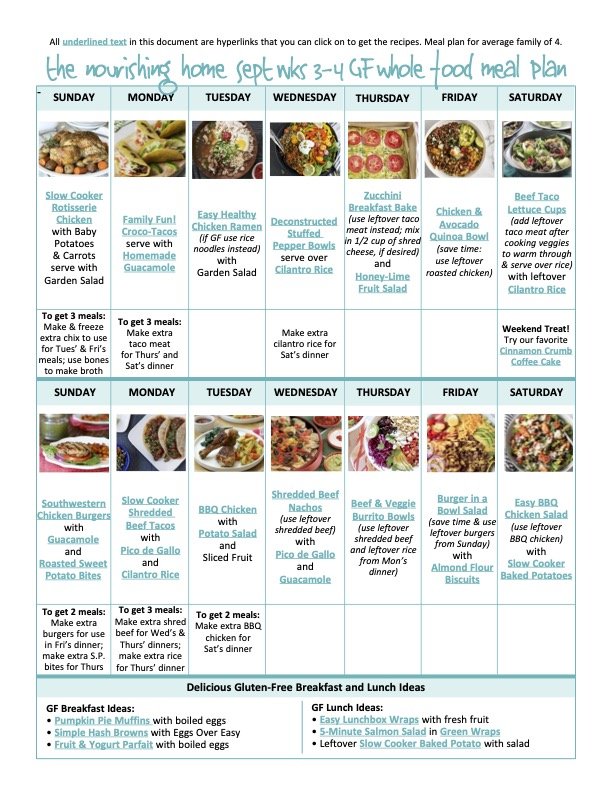 Monthly Whole Food Meal Plan – September 2023 — The Better Mom