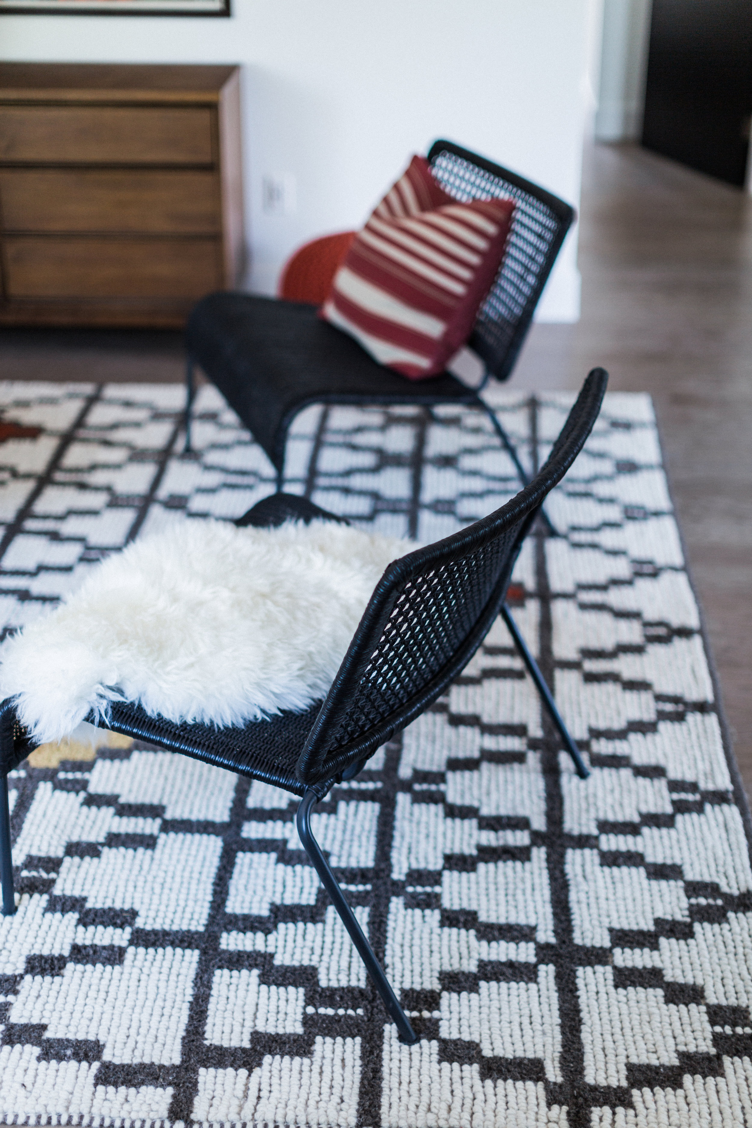 Just love these IKEA Viktigt chairs , from one of their newest lines. OK, kill us, we shop at IKEA.
