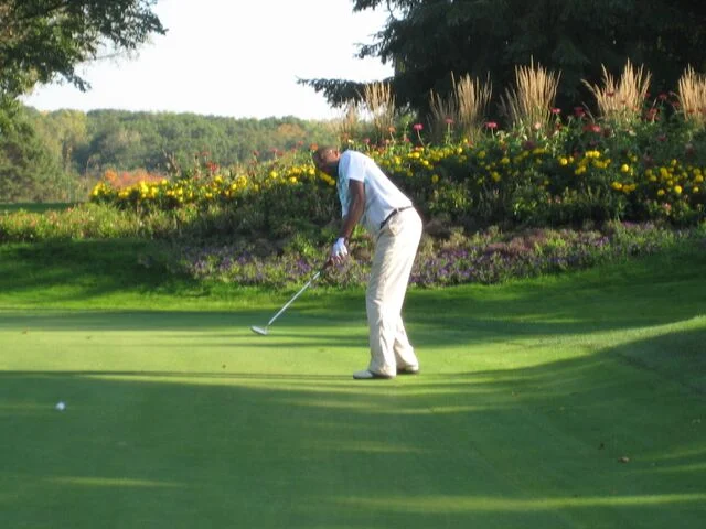 Devo Cup '14 - Mike attempts a long putt on 13th