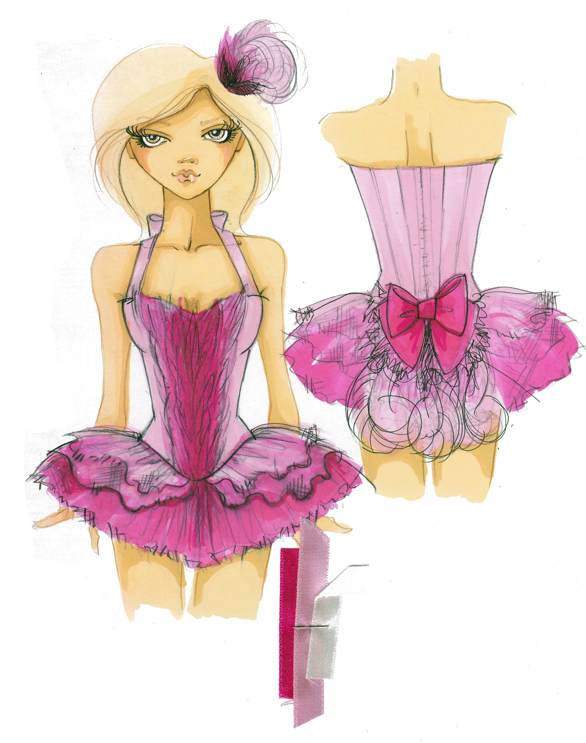 Costume Concept Sketch - Leg Avenue