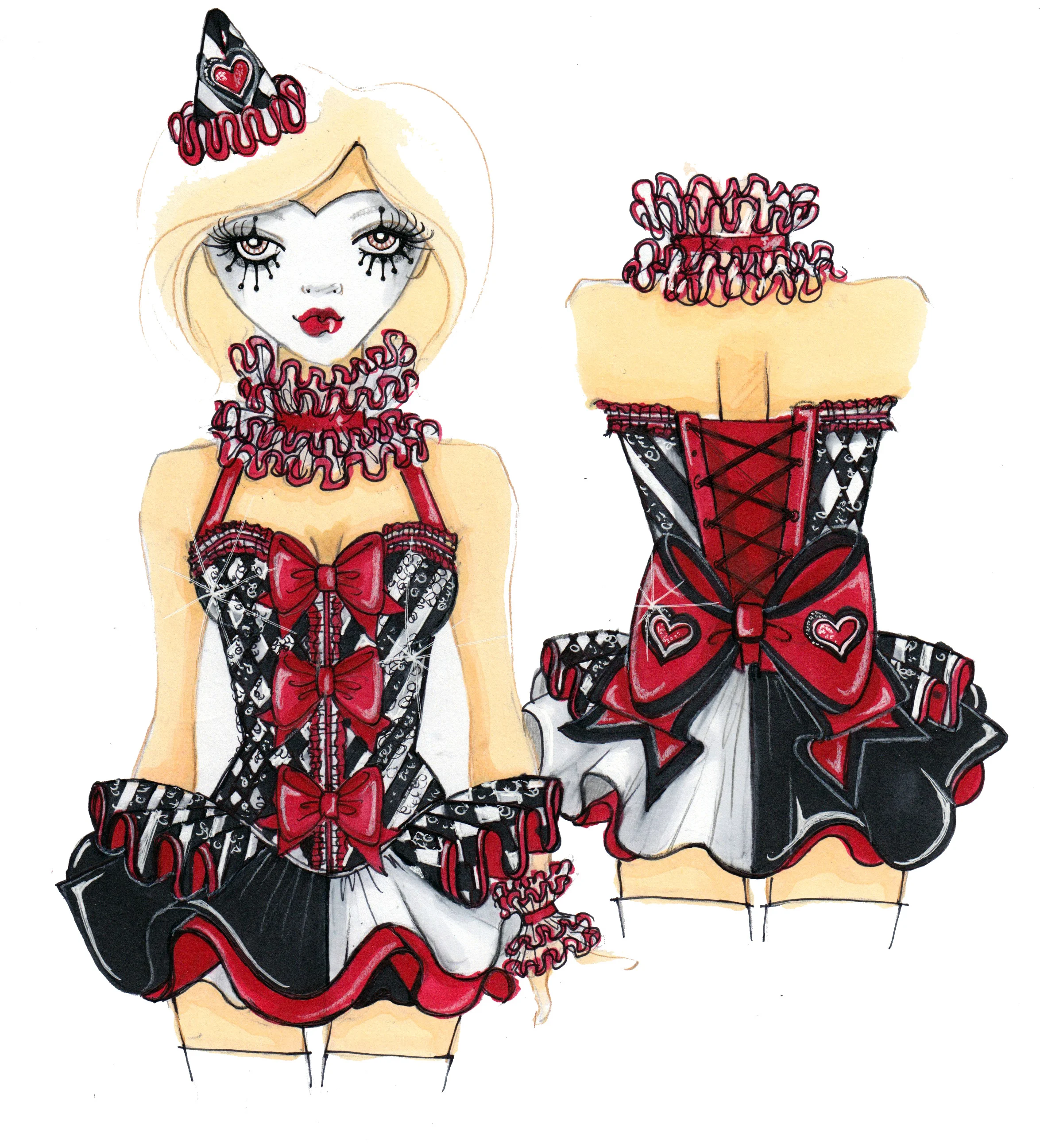 Costume Concept Sketch - Leg Avenue