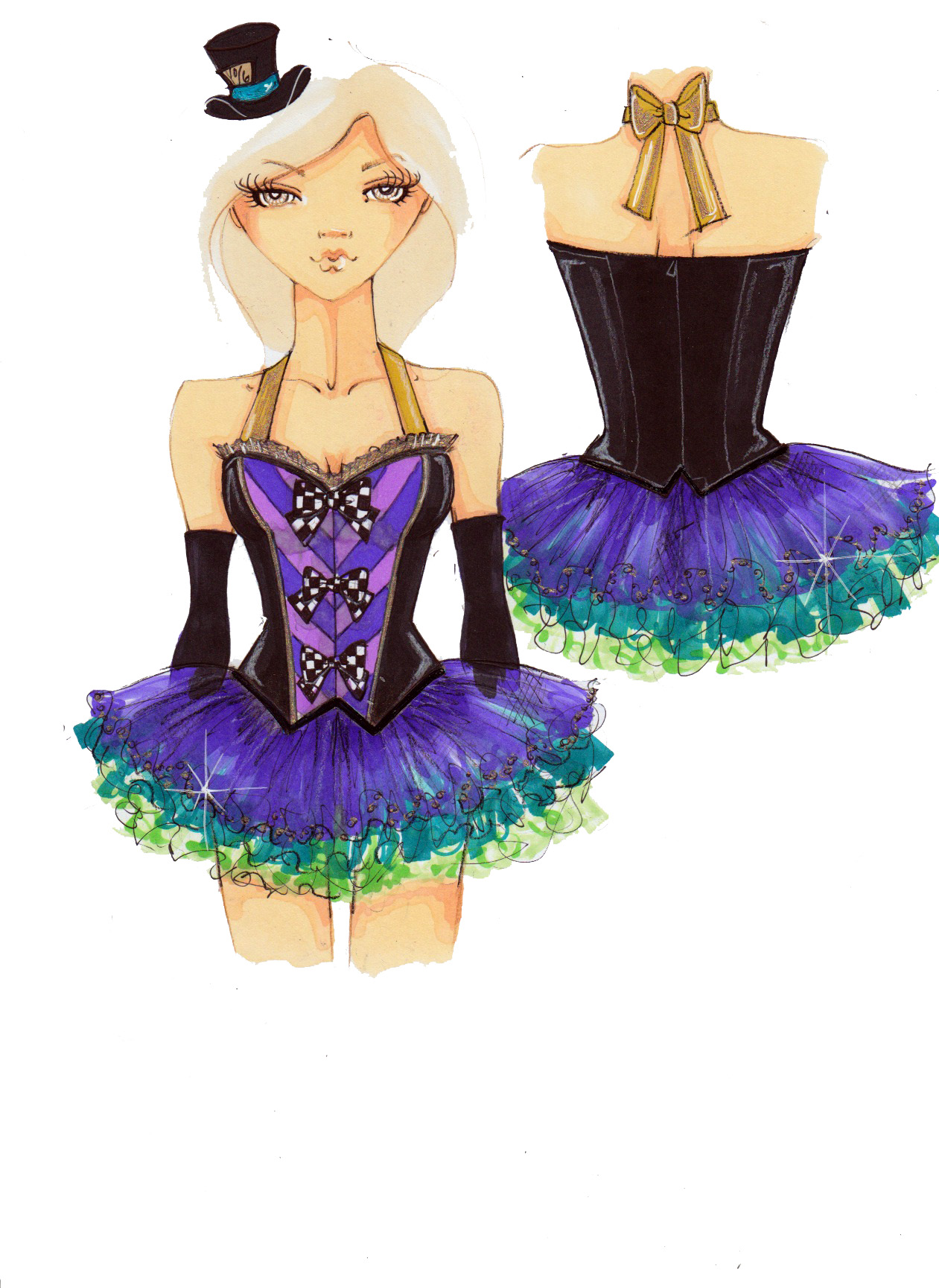 Costume Concept Sketch - Leg Avenue