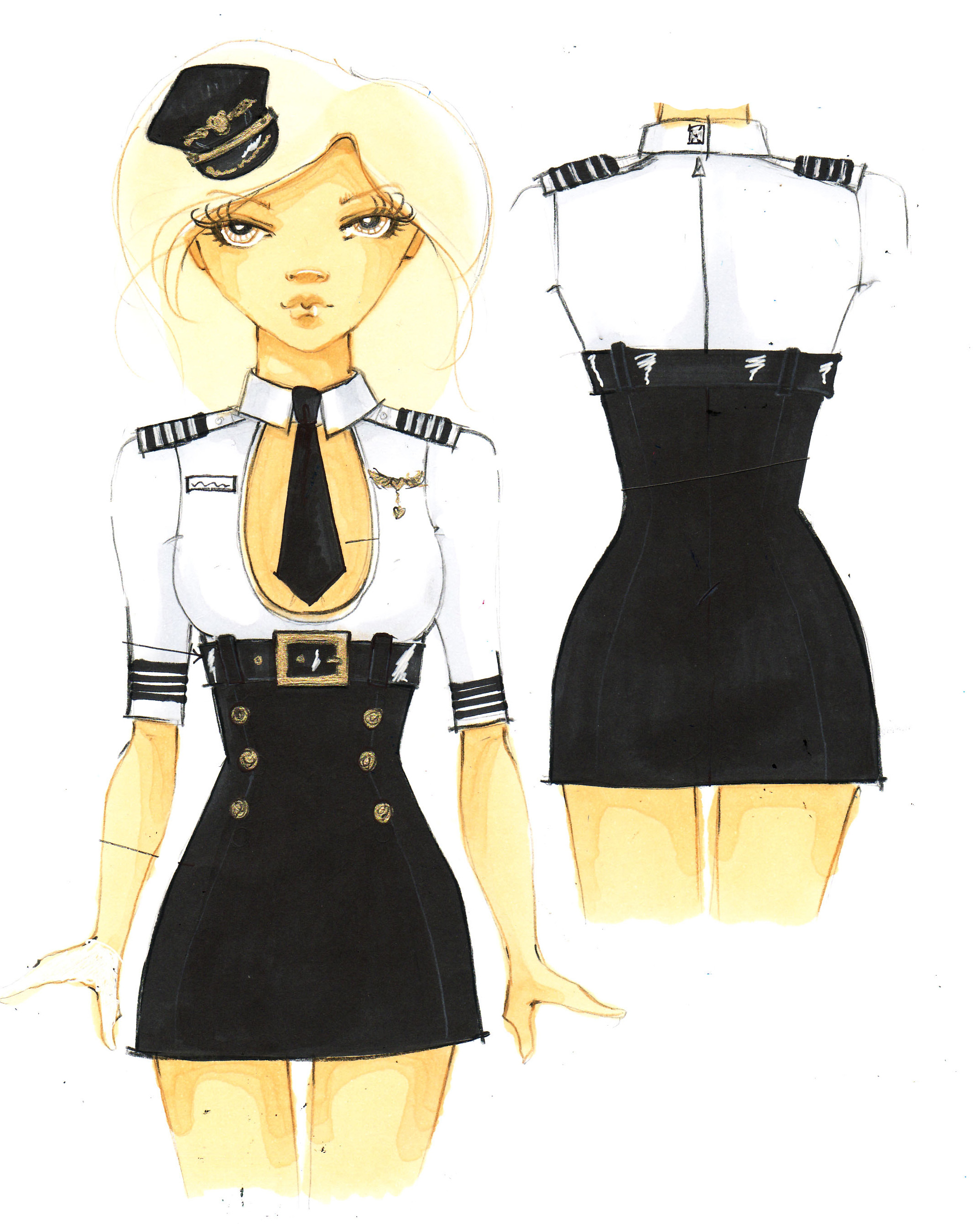  Costume Concept Sketch - Leg Avenue 