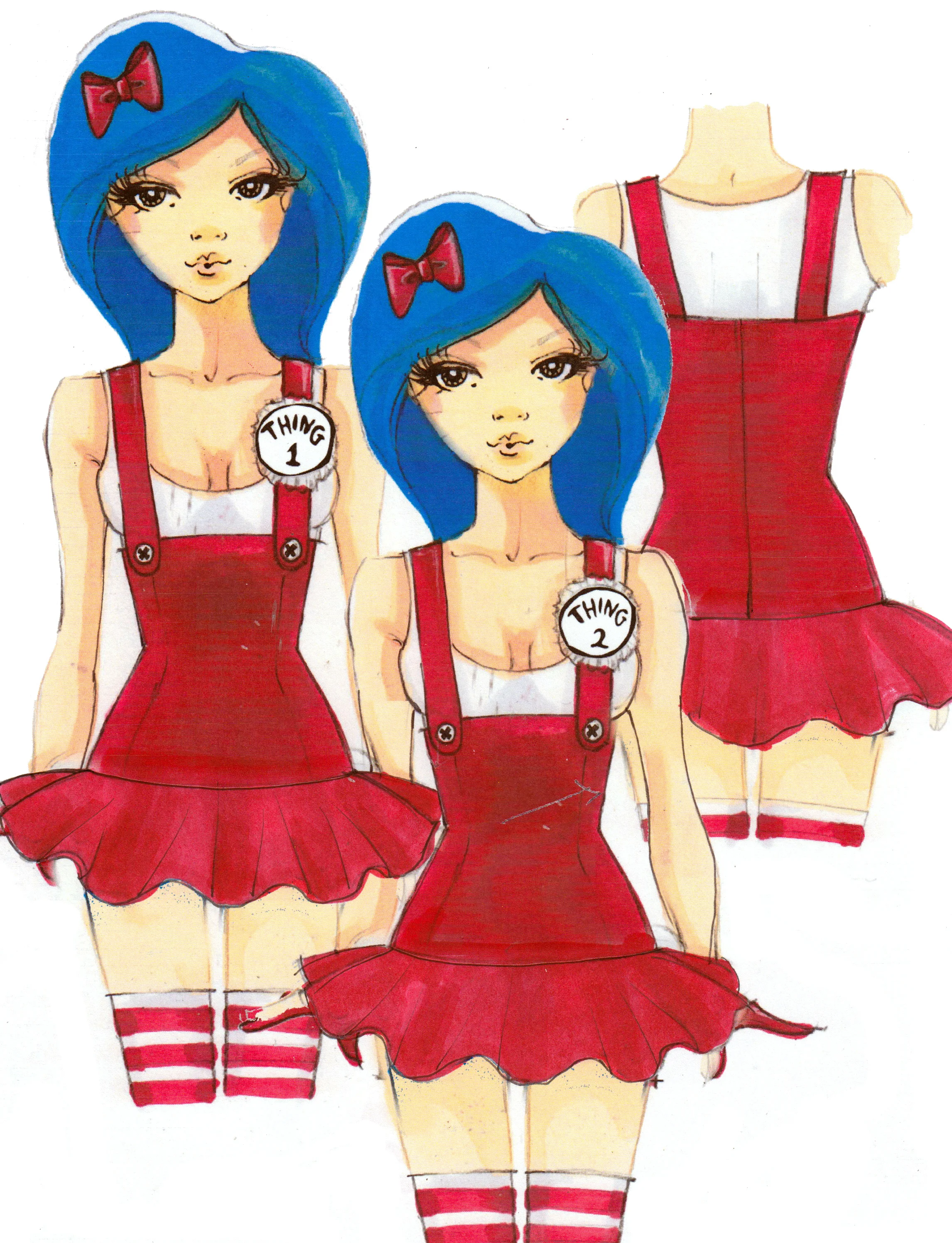 Costume Concept Sketch - Leg Avenue