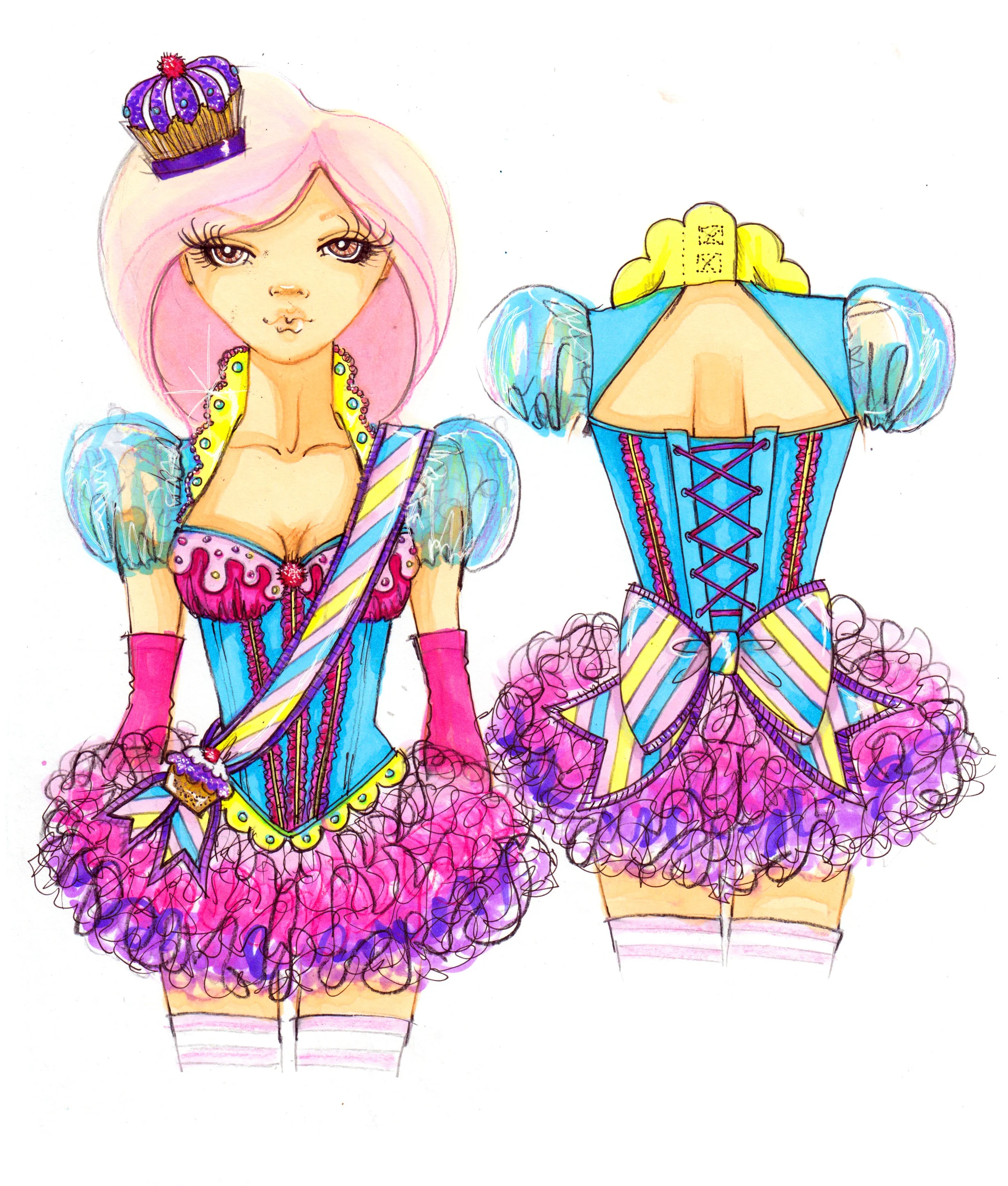 Costume Concept Sketch - Leg Avenue