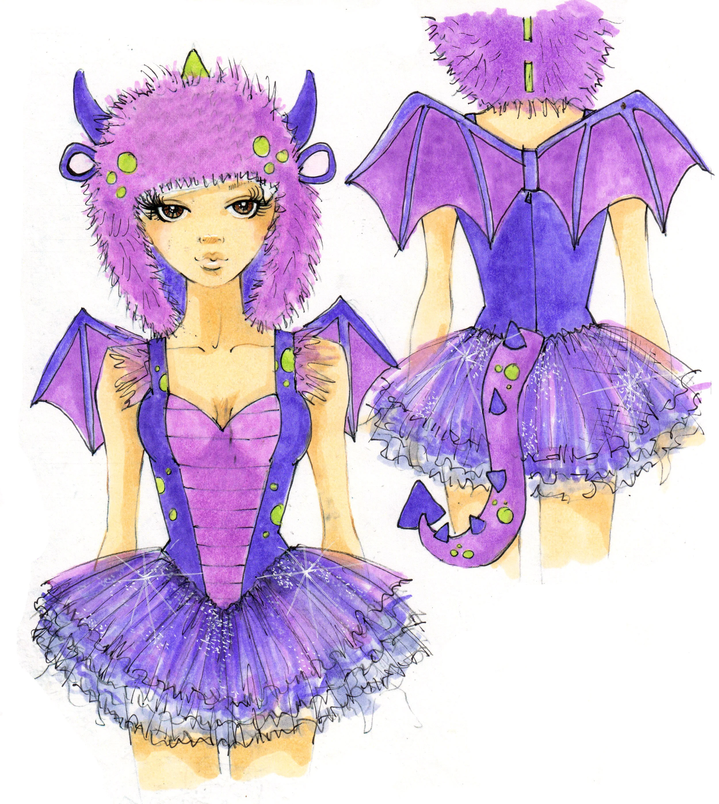Costume Concept Sketch - Leg Avenue
