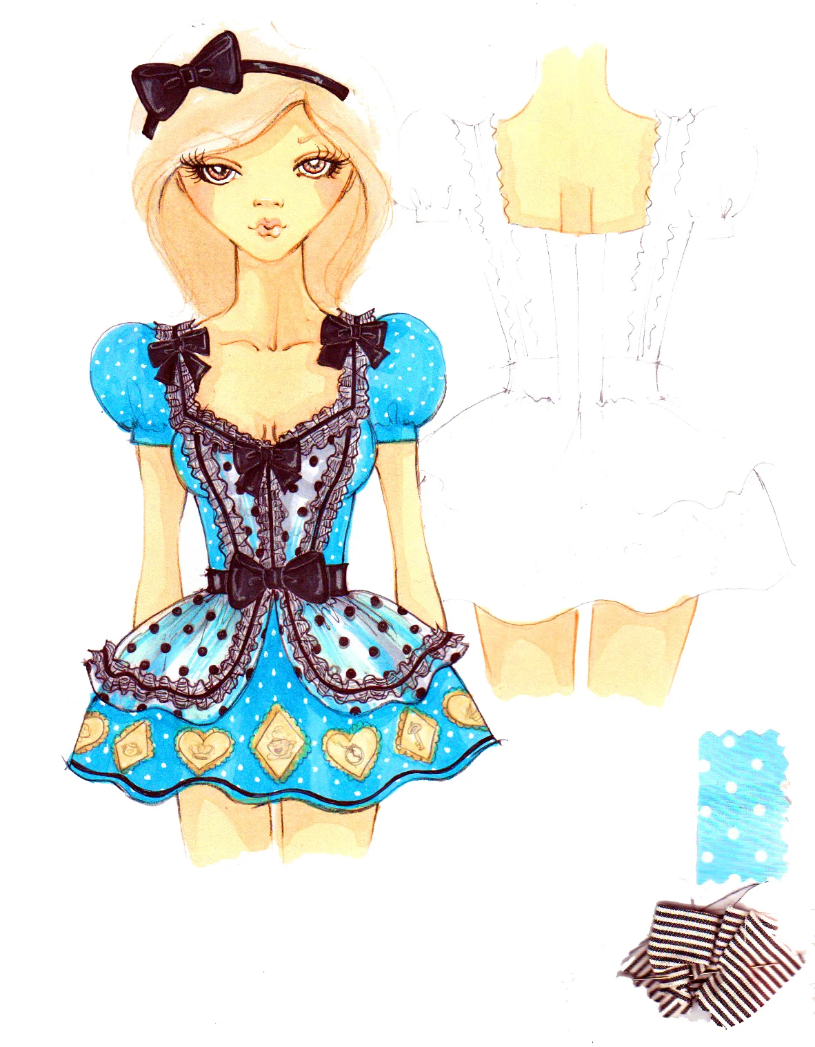 Costume Concept Sketch - Leg Avenue