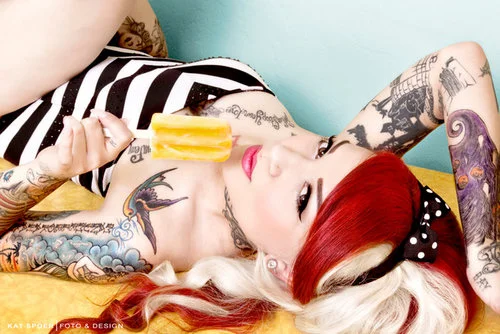  Custom designed "Barbie" swimsuit for Miss Rockwell DeVil 