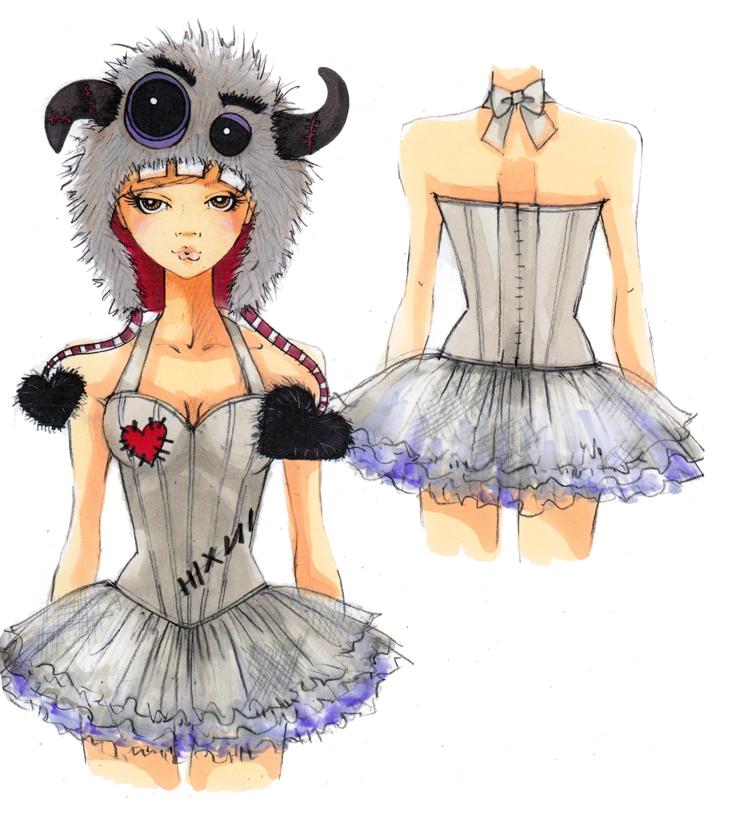 Costume Concept Sketch - Leg Avenue