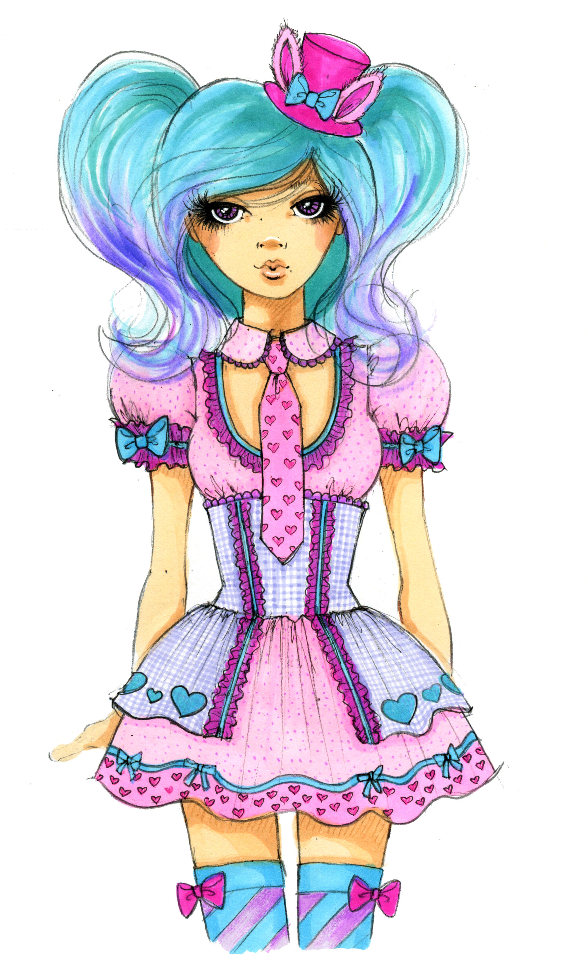 Costume Concept Sketch - Leg Avenue