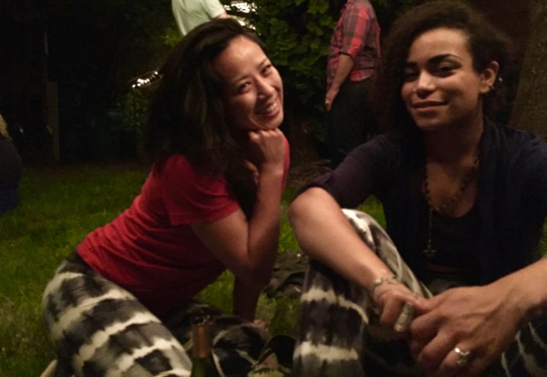 Kim & Kaycie: No pants! Matching pants! Everyone has a dance and they all know the steps to the same song. Sexy people. Weed. Booze. Sexy shots served to me by a butler. Some simple snacks like popcorn, jello, booze cake, meat and cheese spread. Outdoor space.