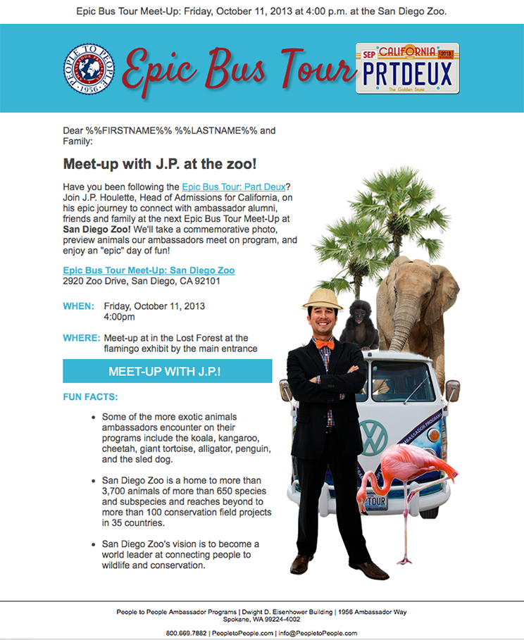 email 2: San Diego Zoo stop