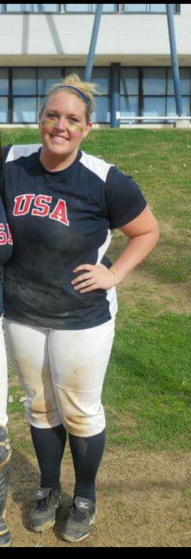 Stacey Marcum with Team USA in 2013 in Australia