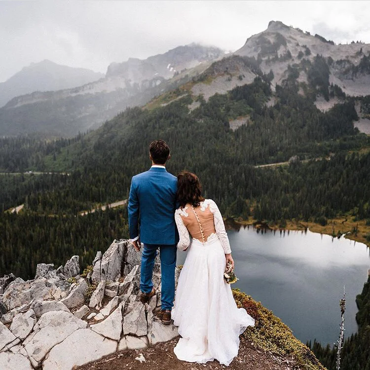 linyage Bride Kayti | Mt. Rainier Elopement