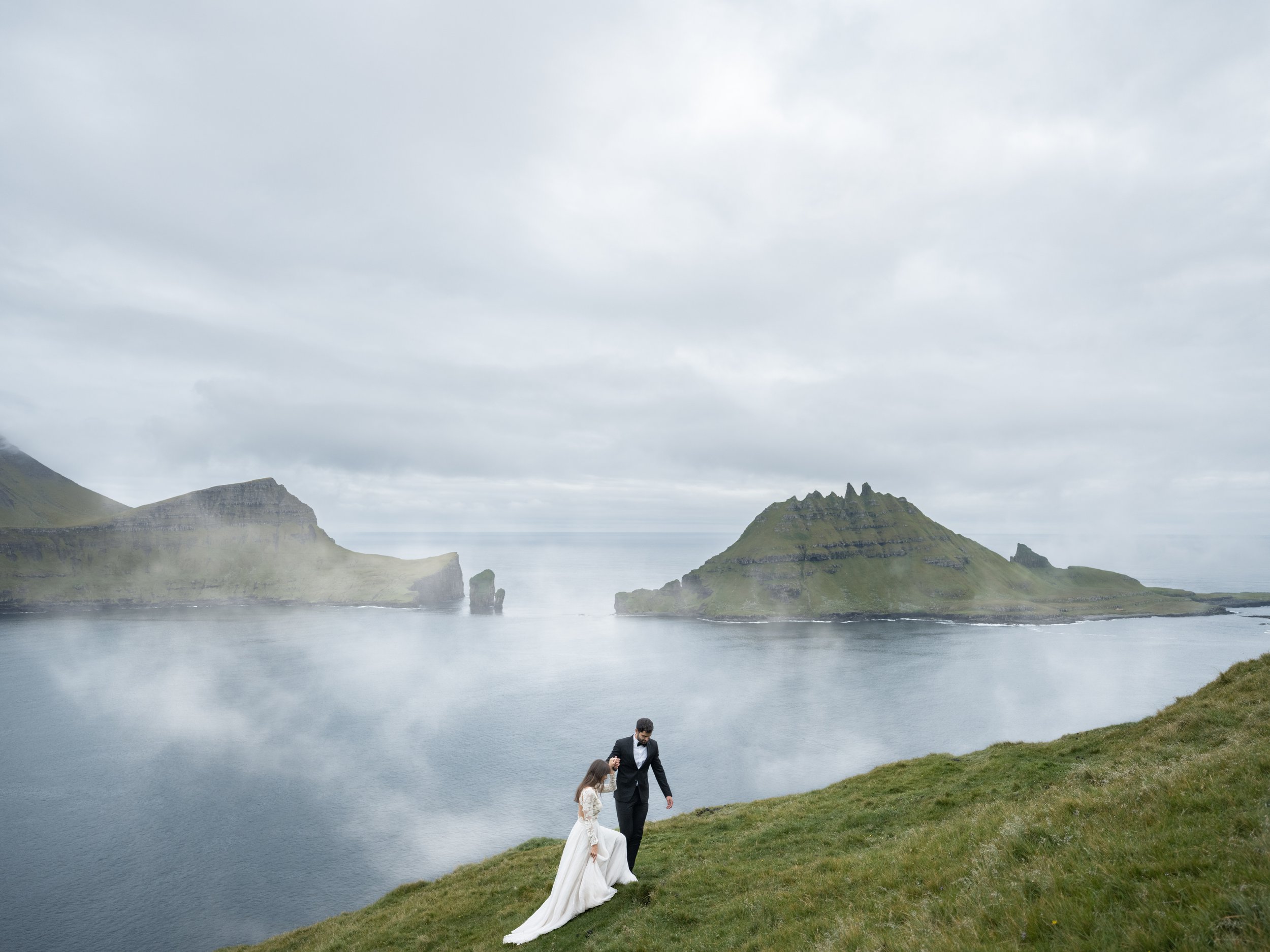 linyage elopement wedding dress in the Faroe Islands 