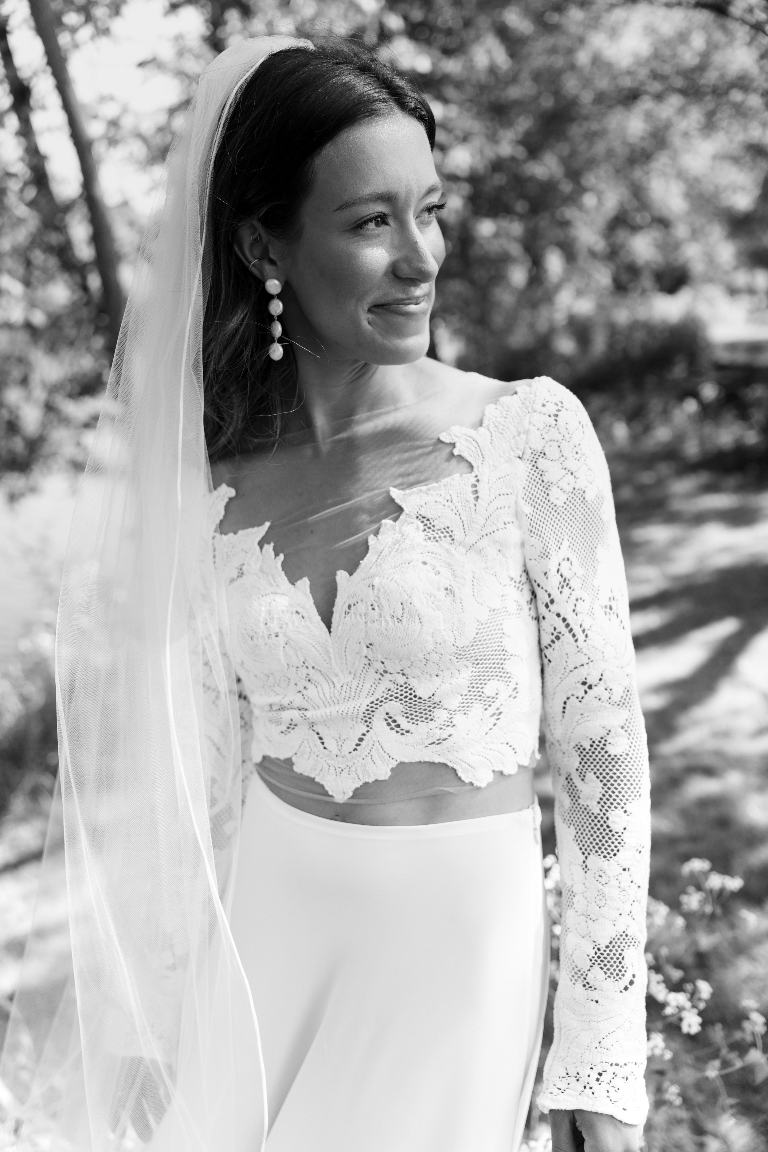 linyage custom lace bridal top