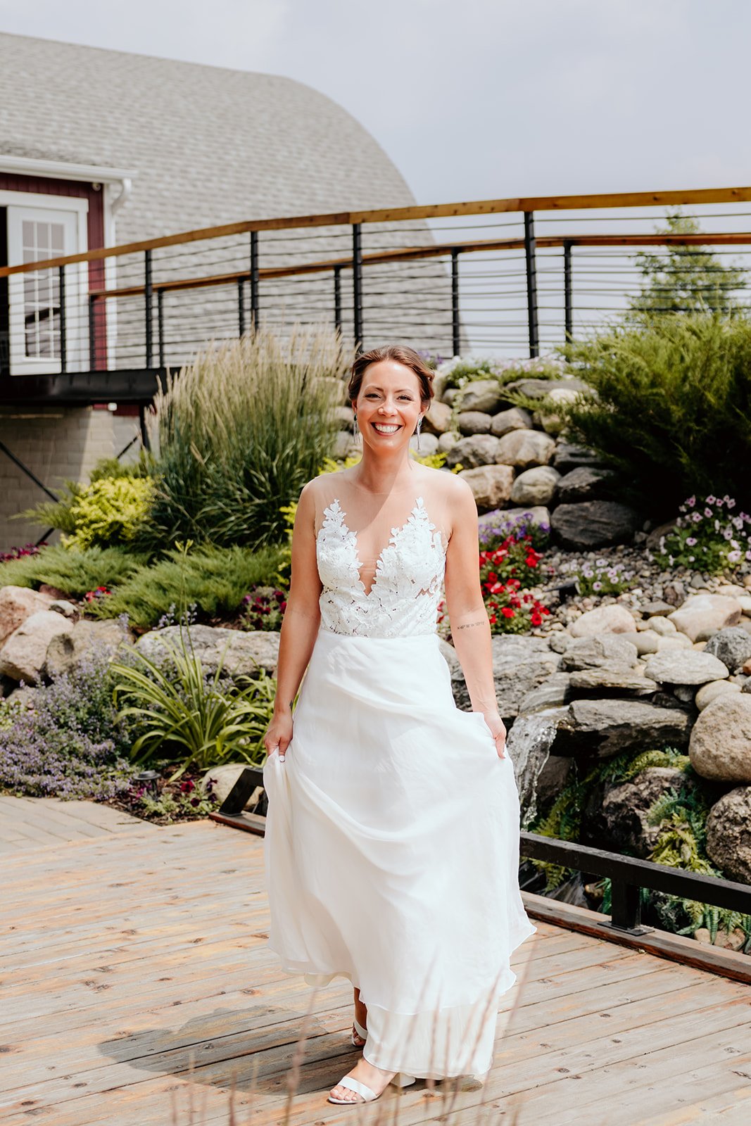 Minnesota Bride Wearing Linyage Bridal Separates