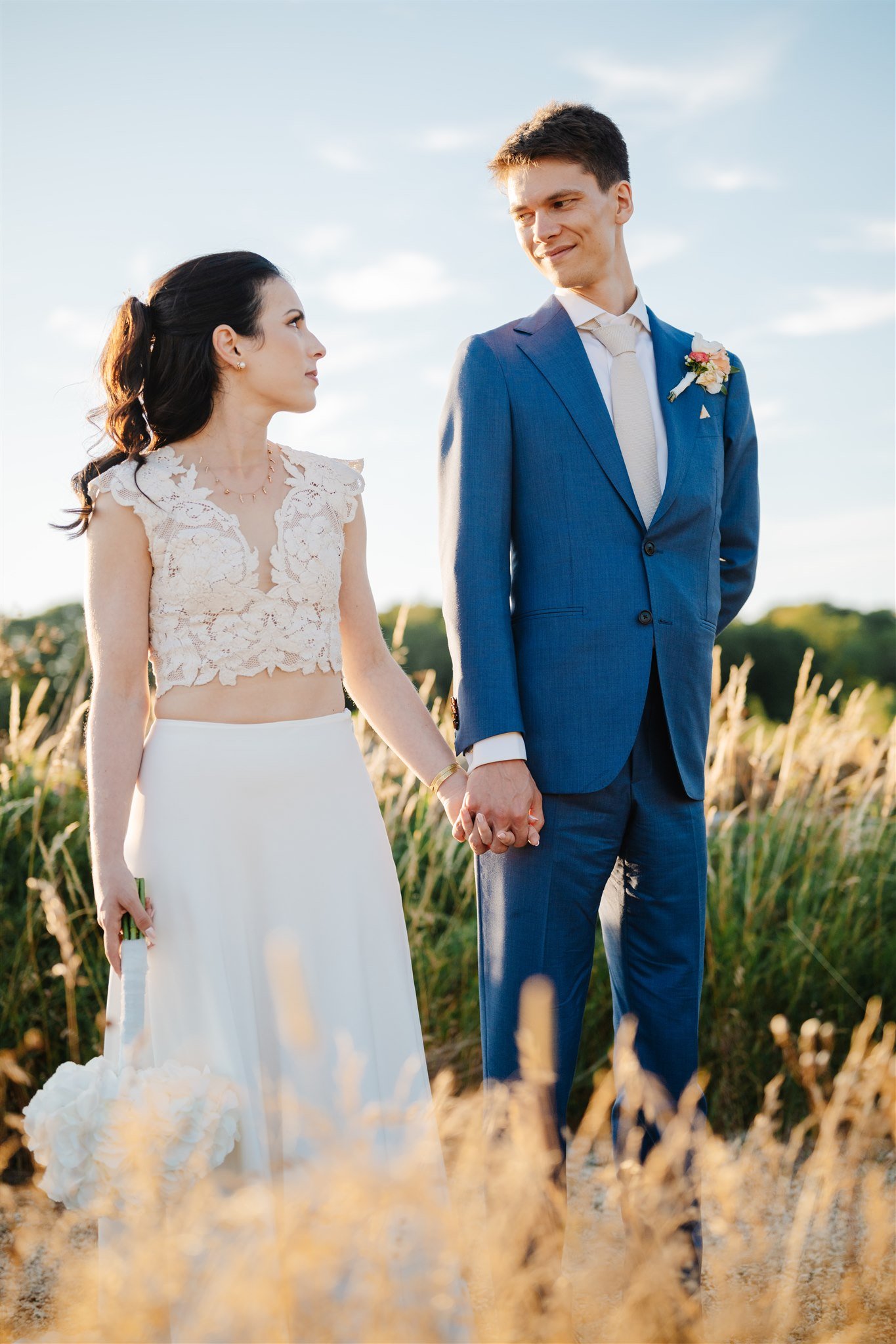  Linyage Bridal separates designed for an outdoor London wedding with a romantic feel 