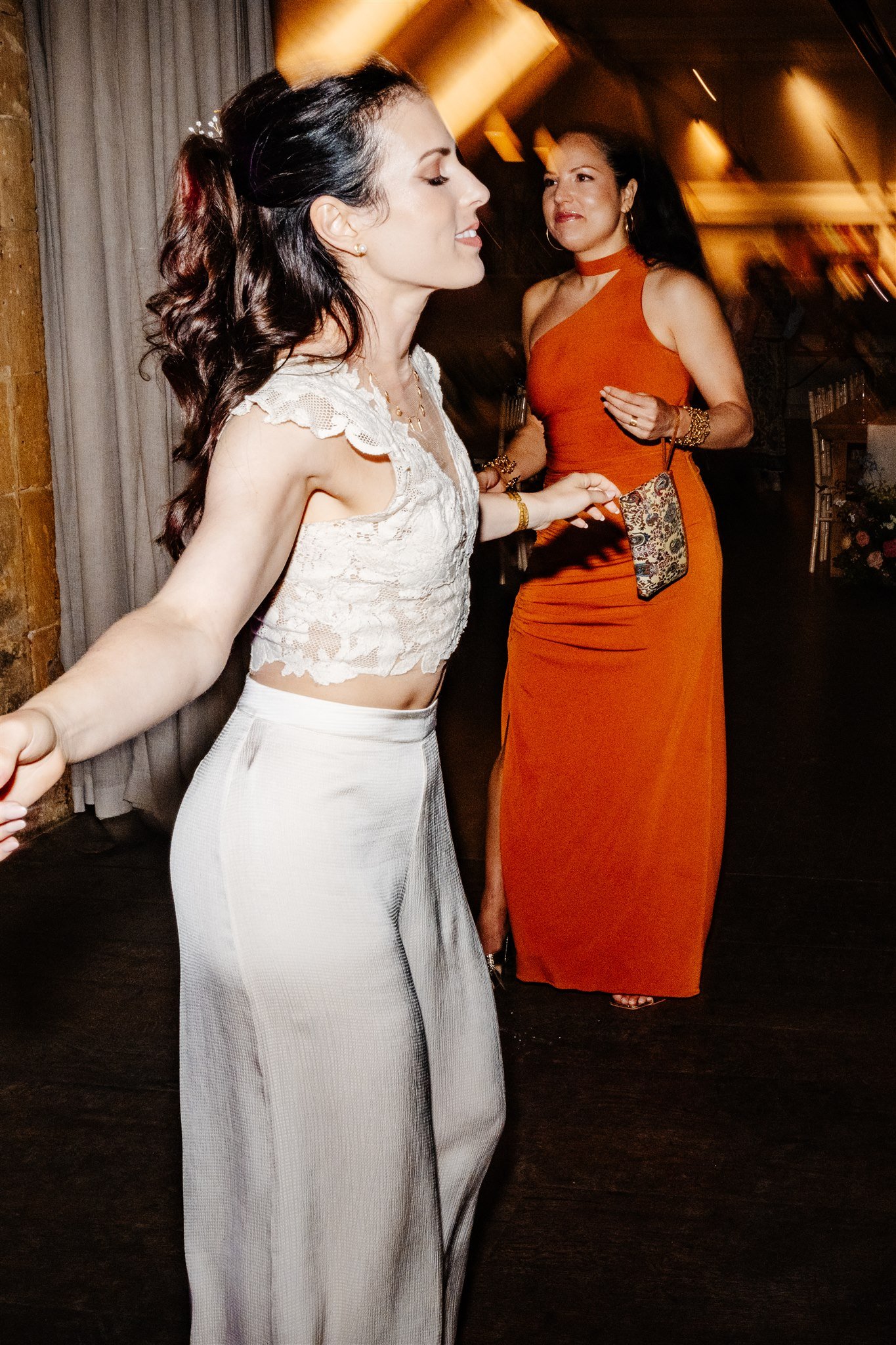  Linyage bridal separates styled in an ethereal and effortless wedding look. 