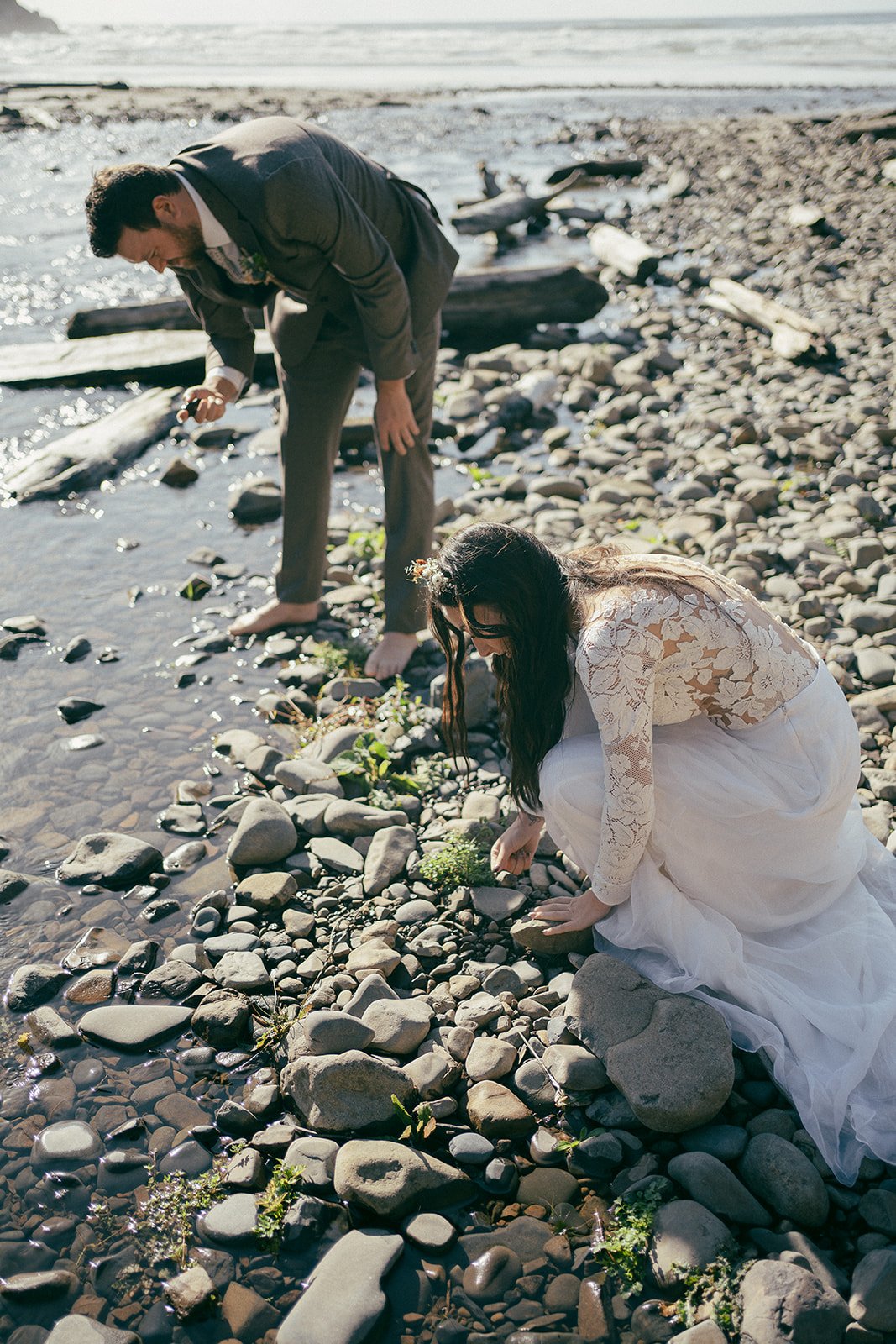 Two Piece Wedding Dress by Linyage