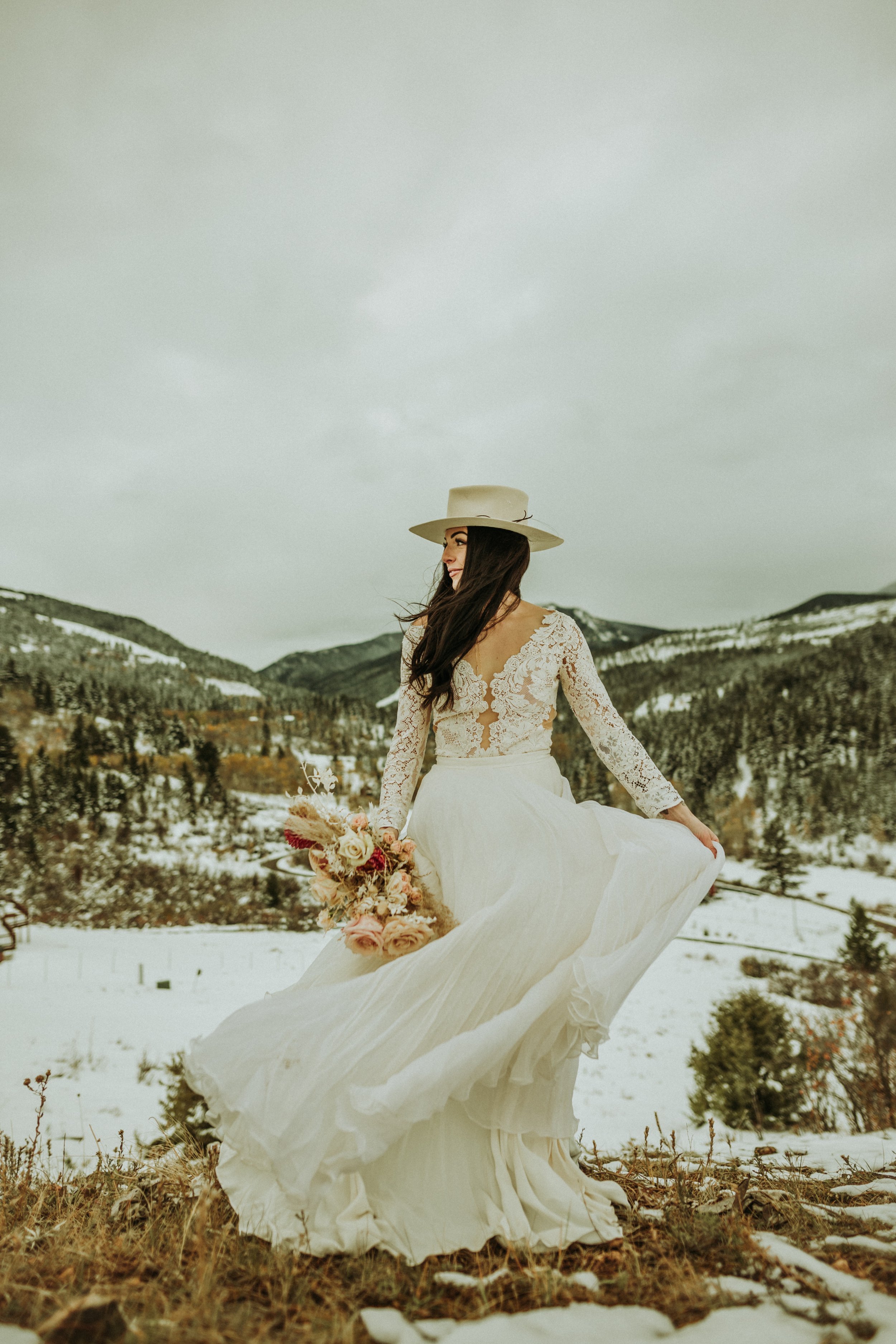 mountain wedding dress