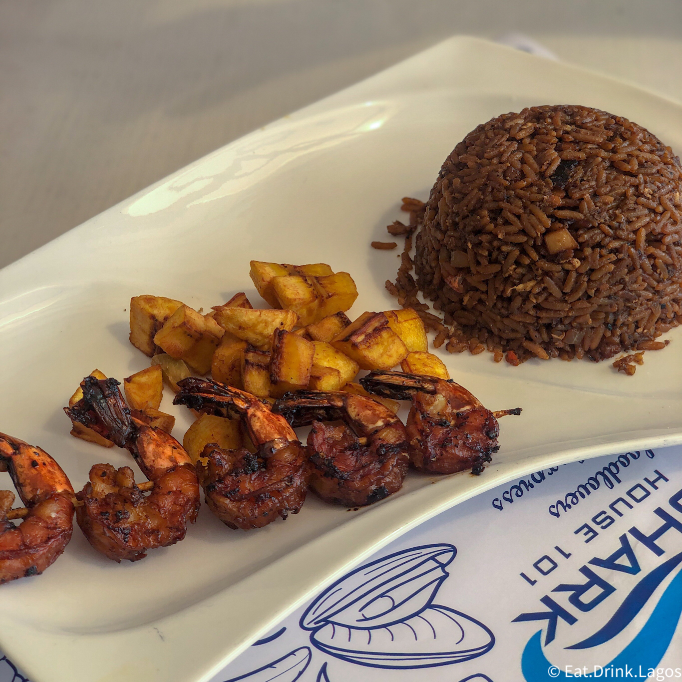 Jamaican Rice with Jerk Shrimp