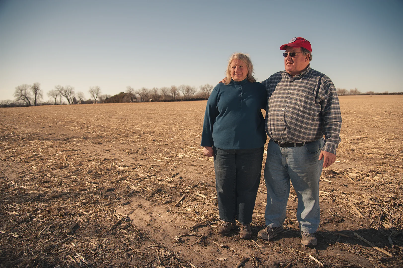  Nebraska landowners who challenged eminent domain authority against TransCanada's Keystone XL Pipeline.&nbsp;  Neligh, Nebraska. 2015 