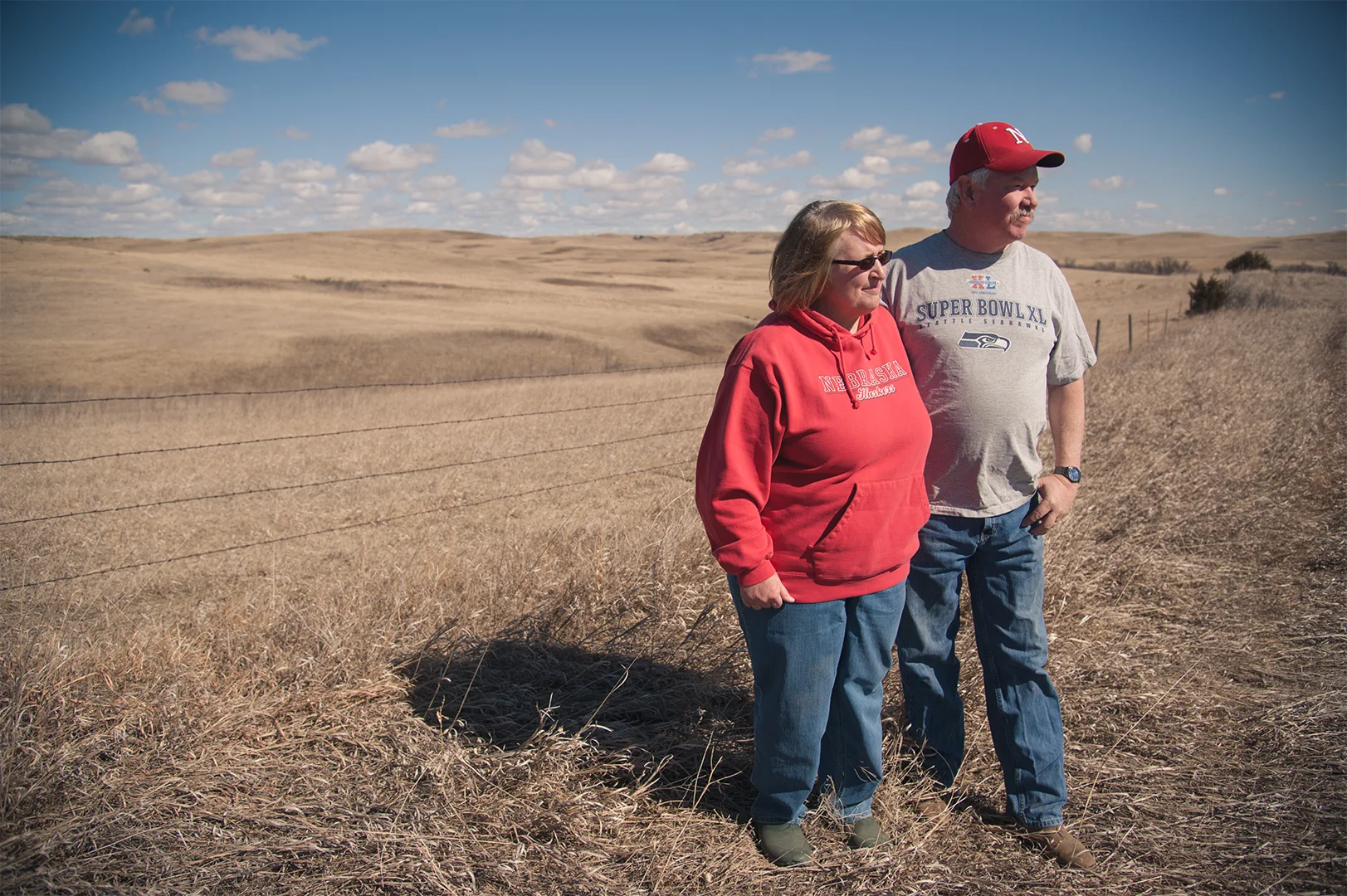  Nebraska landowners who challenged eminent domain authority against TransCanada's Keystone XL Pipeline.&nbsp;  Naper, Nebraska. 2015 