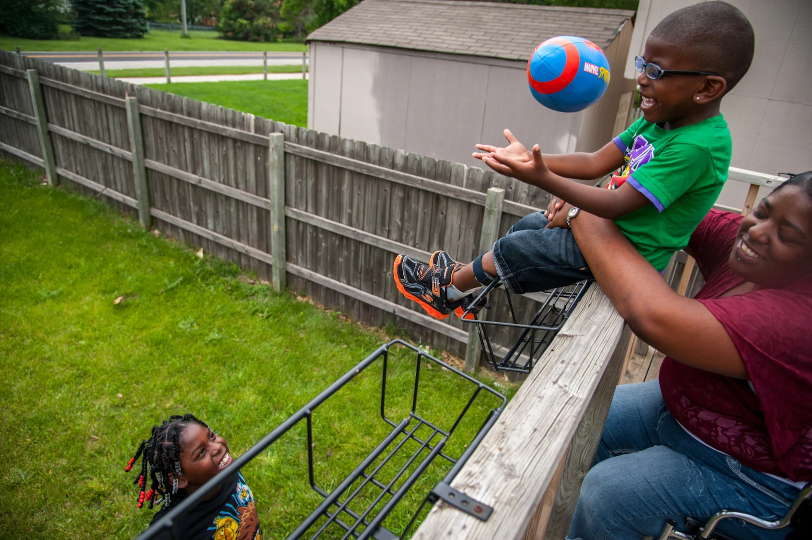  Although JaToya cannot walk for long distances, she still finds plenty of ways for the family to stay active and have fun. 