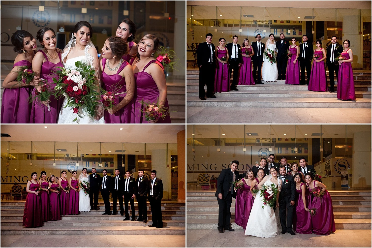 These were all shot in manual mode with two flashes. One on camera and one camera left pointed at my clients.