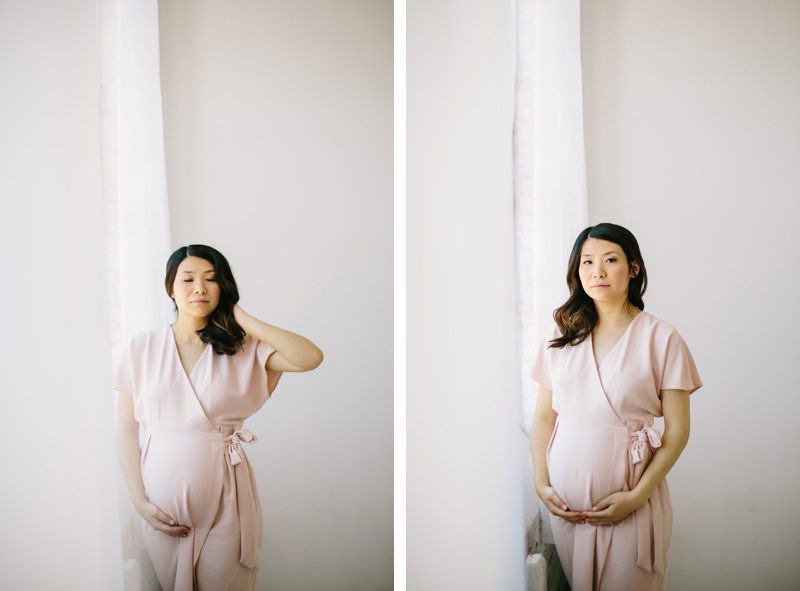 Ethereal white maternity shoot Seattle