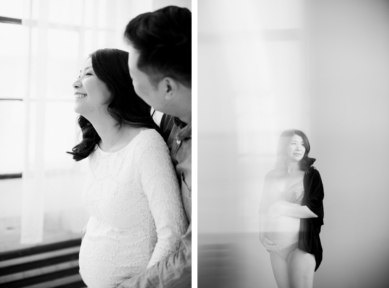 black and white studio maternity seattle