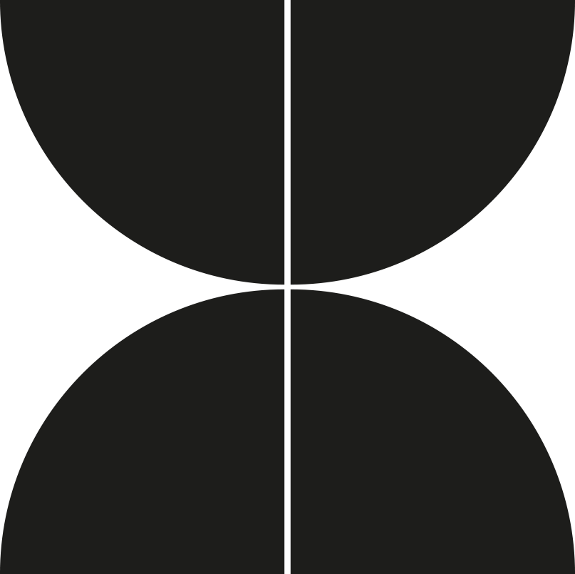 Geometric drawing using quarter circles