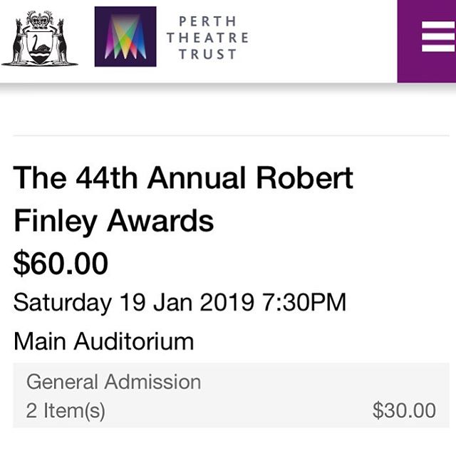 Have you got your tickets for the @ita_wa_inc #finleyawards