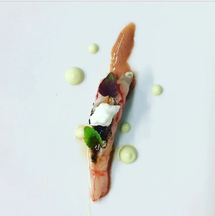 Gambero rosso come un sushi
