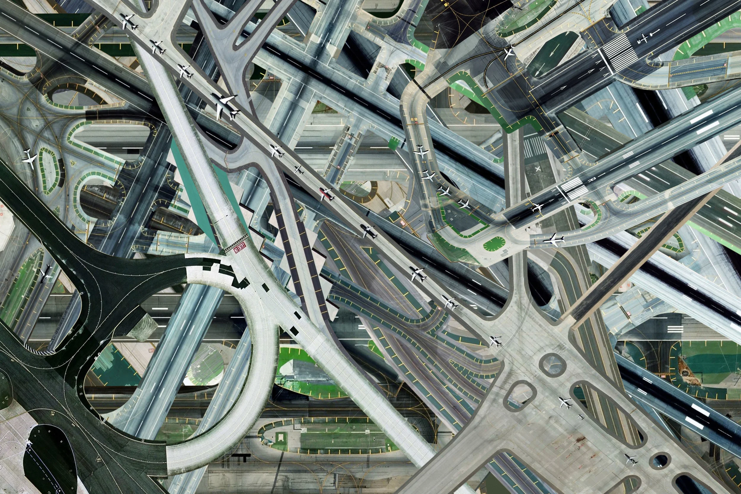 Edition von Hubert Blanz, digital bearbeitetes Autobahnennetz.