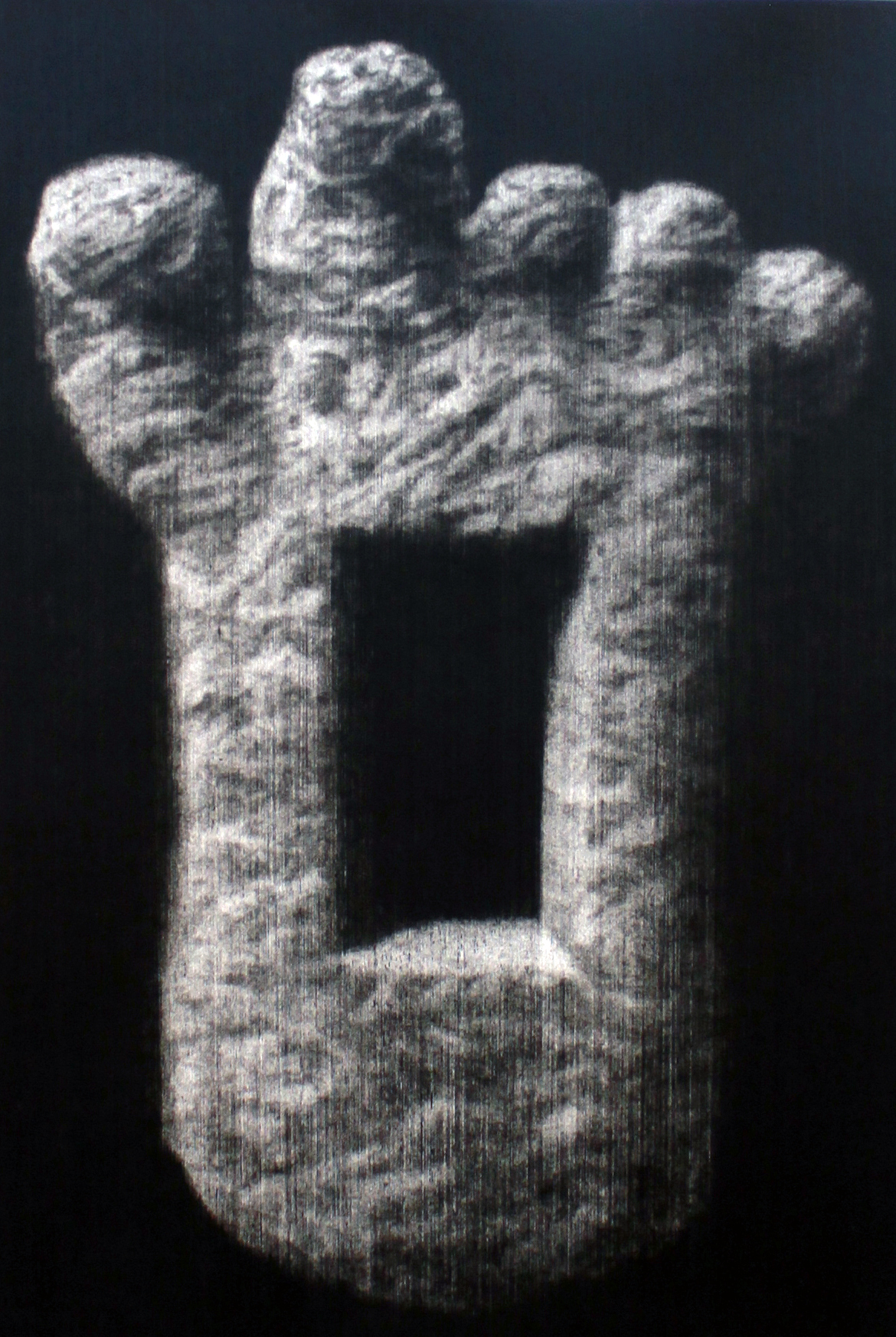 Plug IV . 2015. Charcoal on paper. 82x67cm