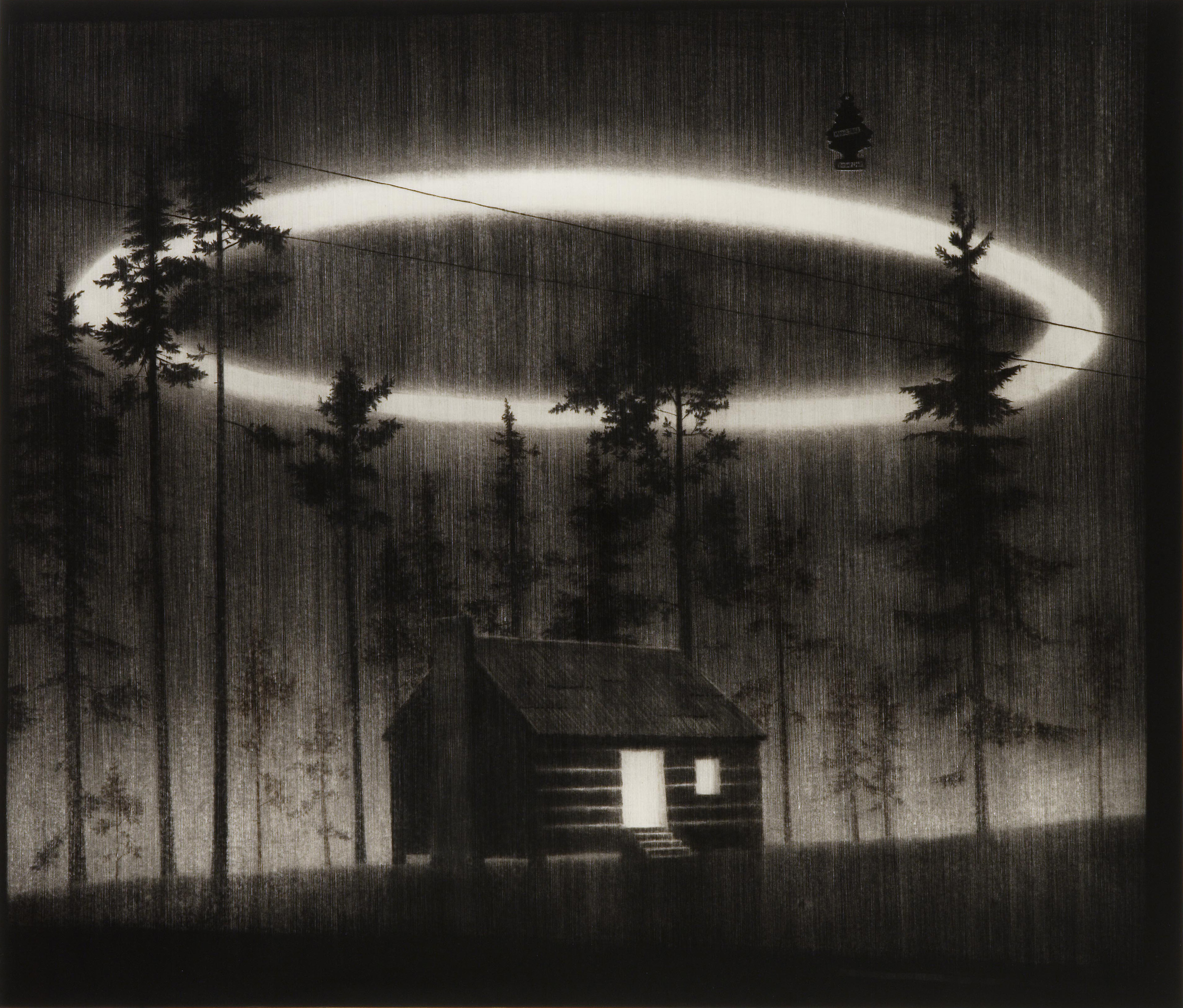 Victory Lane . 2007. Charcoal on paper. 186x214.5cm.
