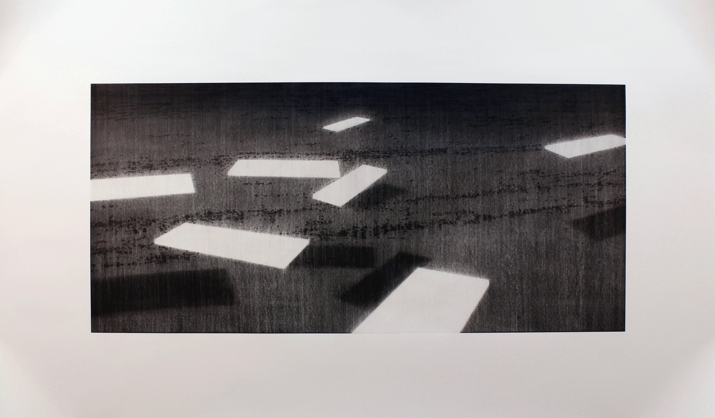   Heavier Than Air . 2016. charcoal on paper. 189x308cm 