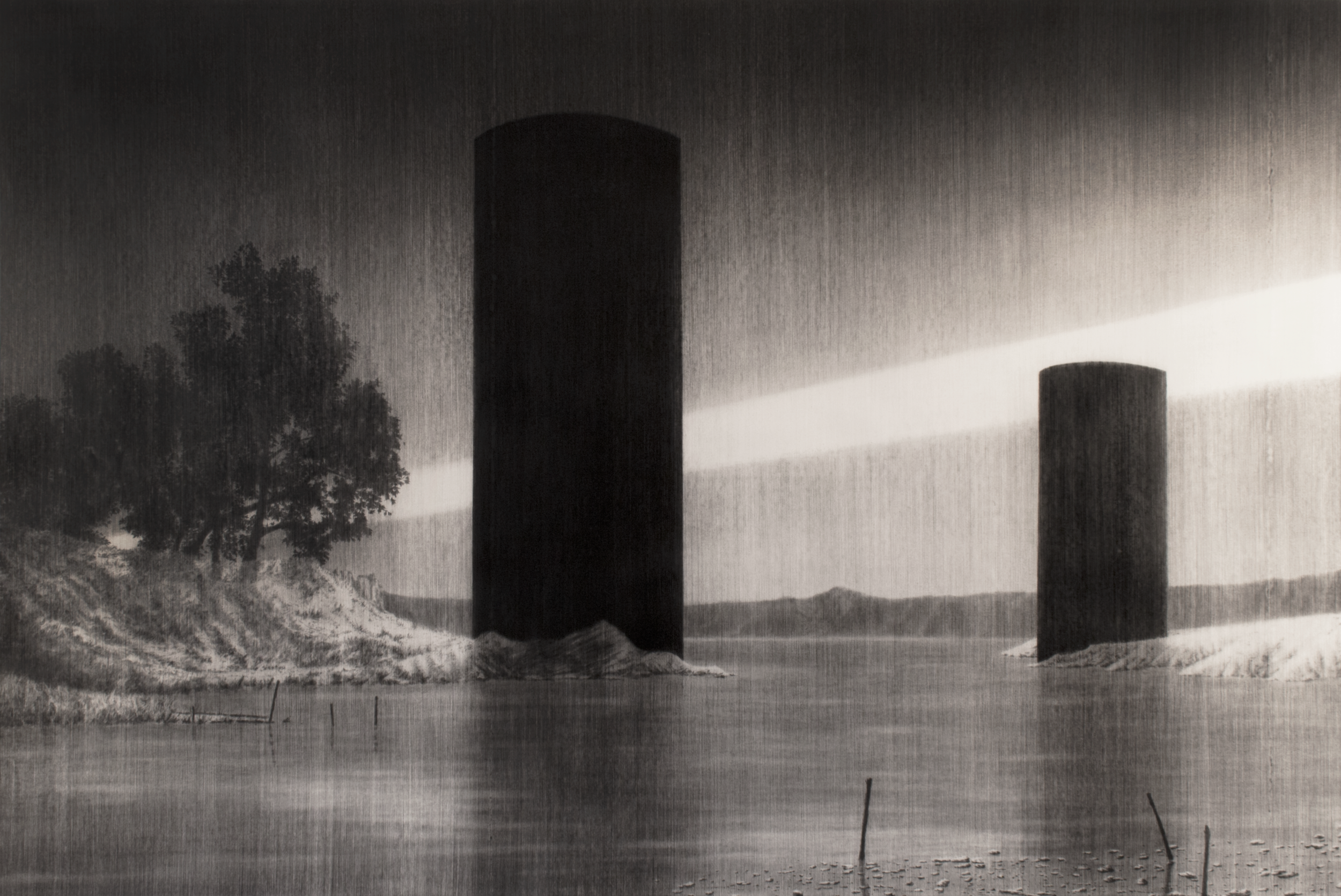 On The Corner of Carrow and Koblenz (after JS & ME Cotman) . 2017. charcoal on paper. 170x250cm