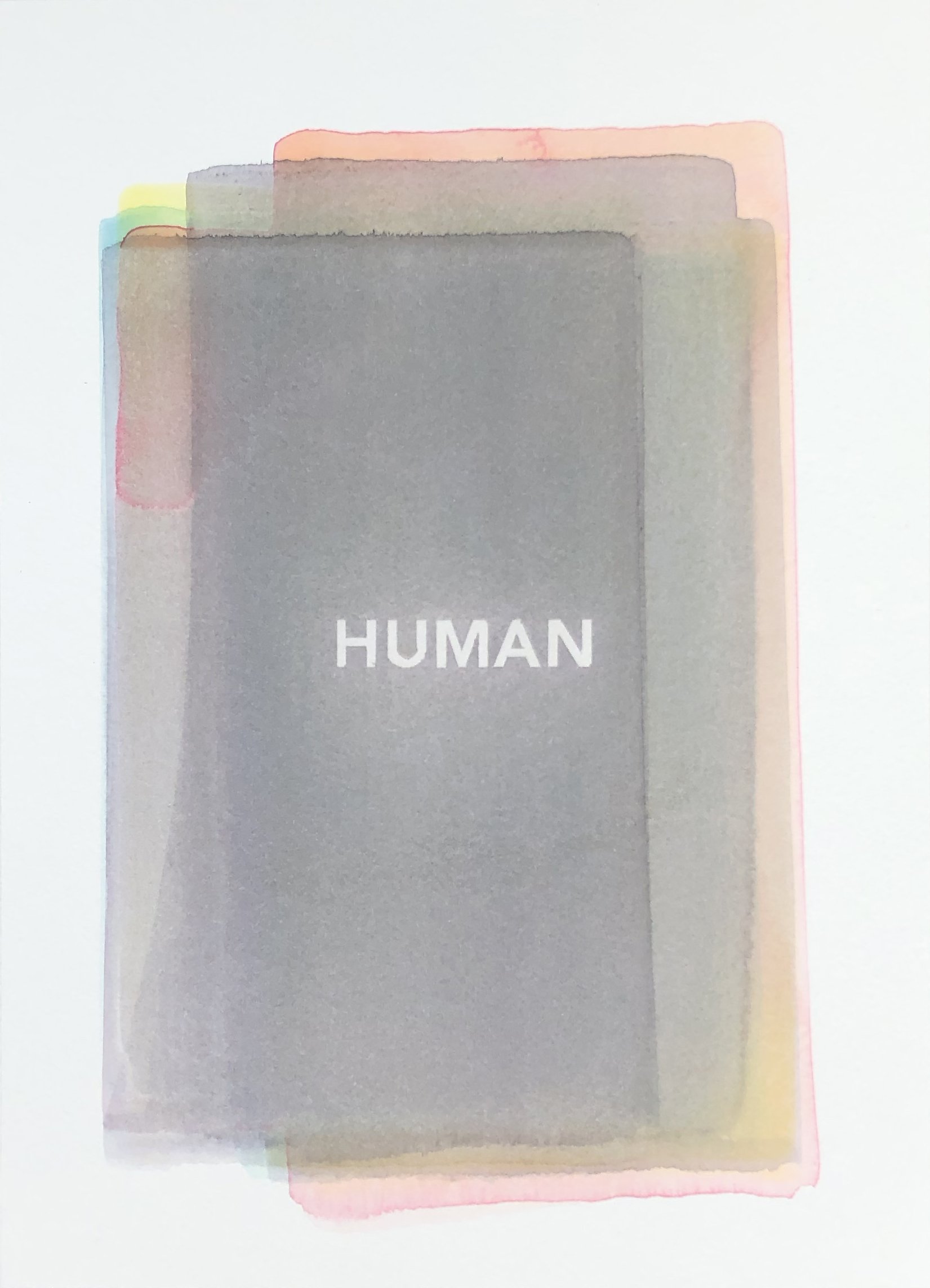   Human V . 2020. watercolour on paper. 36x26cm. 