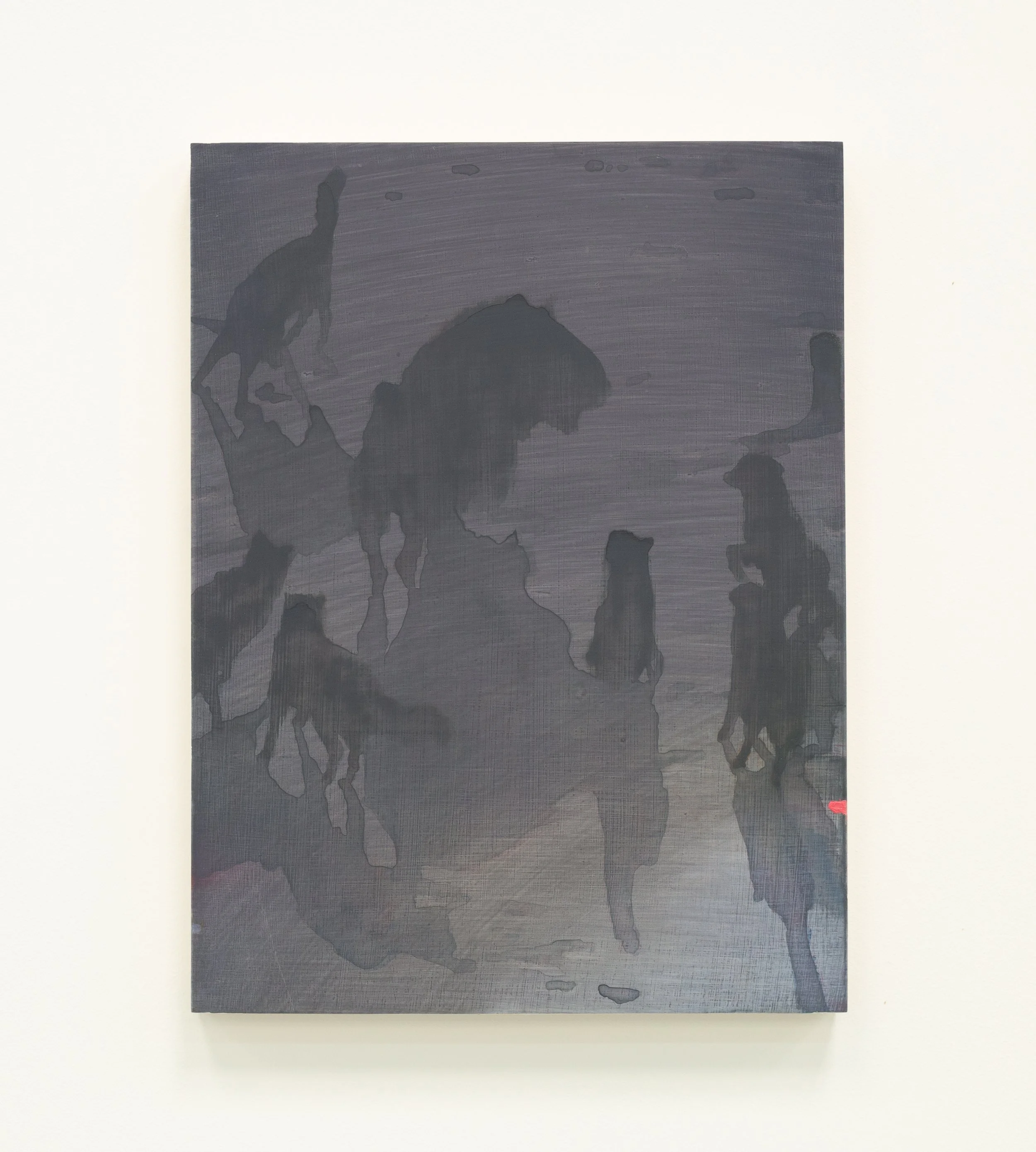 What Surrounds Me Is Mine . 2025. Oil and acrylic ink on gesso panel. 40 x 30 cm