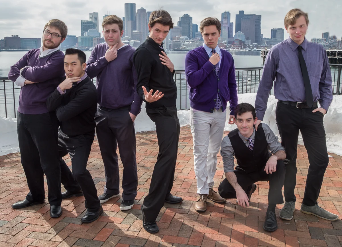 The guys of Emerson College's Acappellics Anonymous. 
