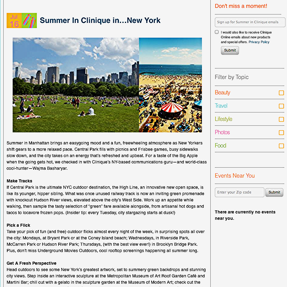  SUMMER IN CLINIQUE NEW YORK 
