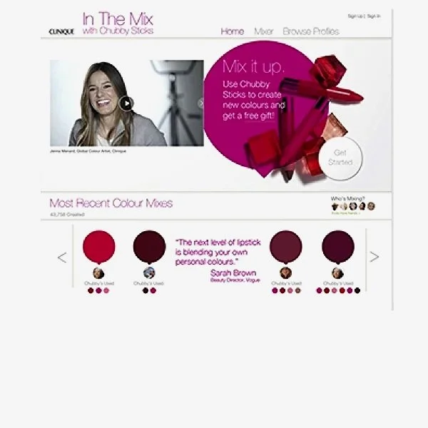  CLINIQUE CHUBBY STICK APP LAUNCH PAGE 