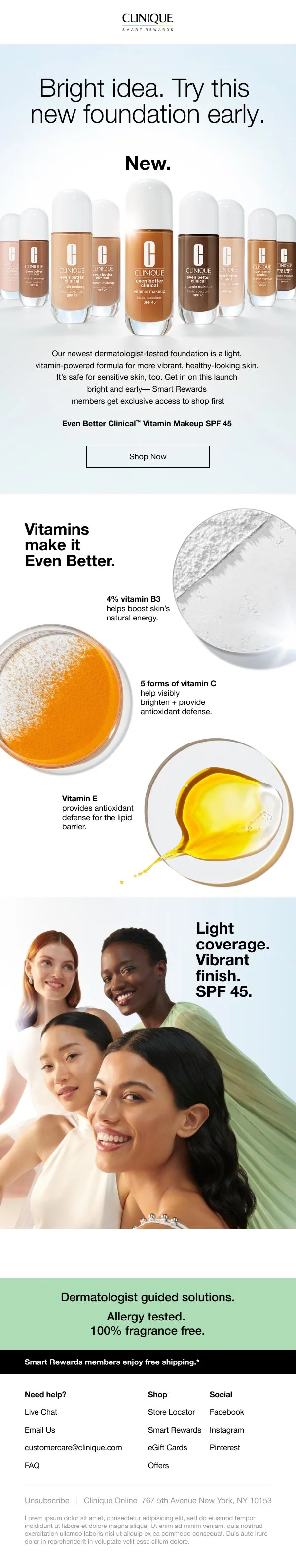  EVEN BETTER VITAMIN MAKEUP LAUNCH EMAIL 