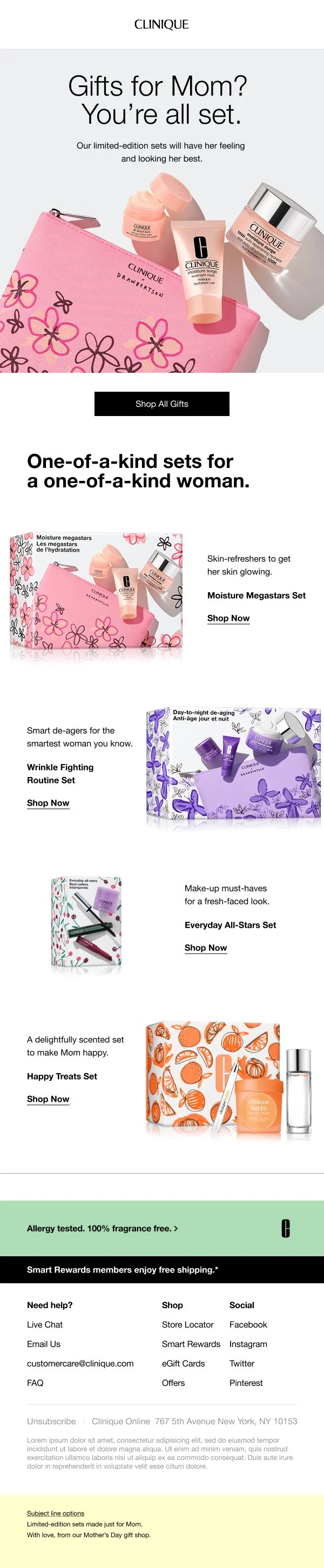  MOTHER’S DAY GIFT SETS EMAIL 
